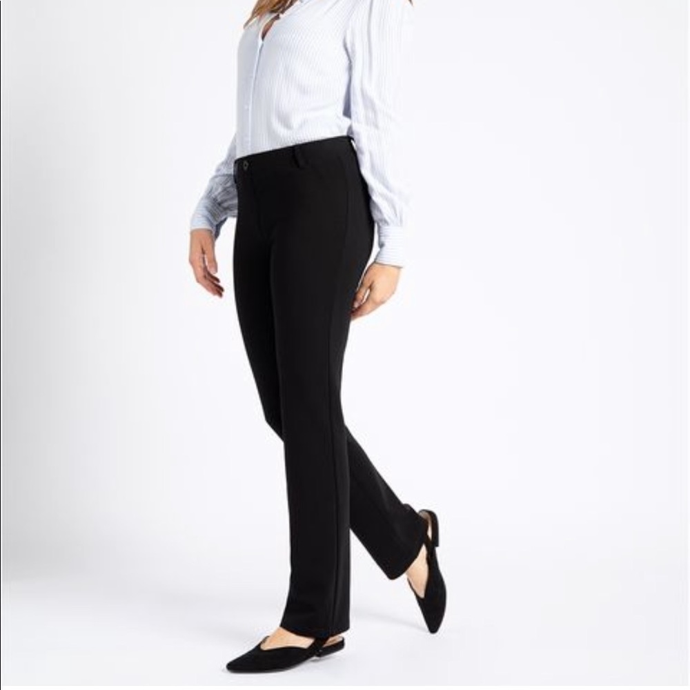 Betabrand straight leg yoga pant dress pants